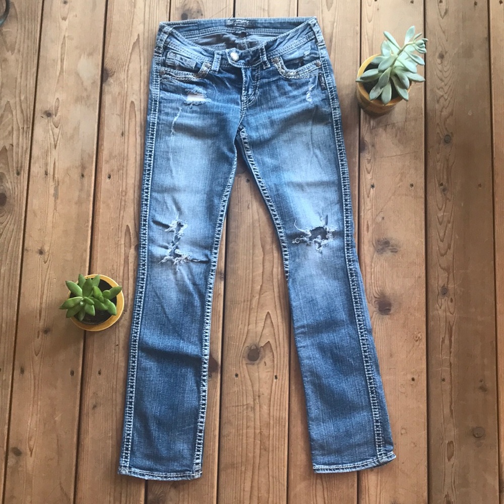 Silver Denim Jeans